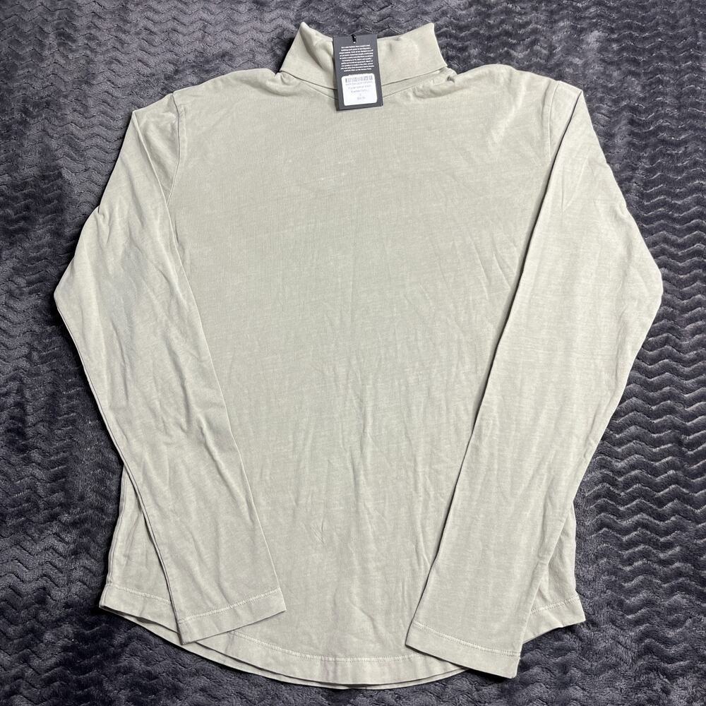Buck Mason Long Sleeve Turtle Neck Poplar Venice Wash Sueded Cotton size S NWT